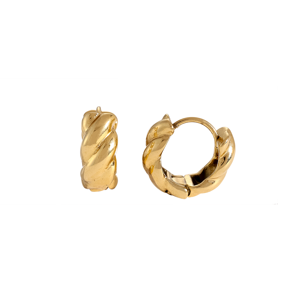 Stainless steel earrings The Twist Ring
