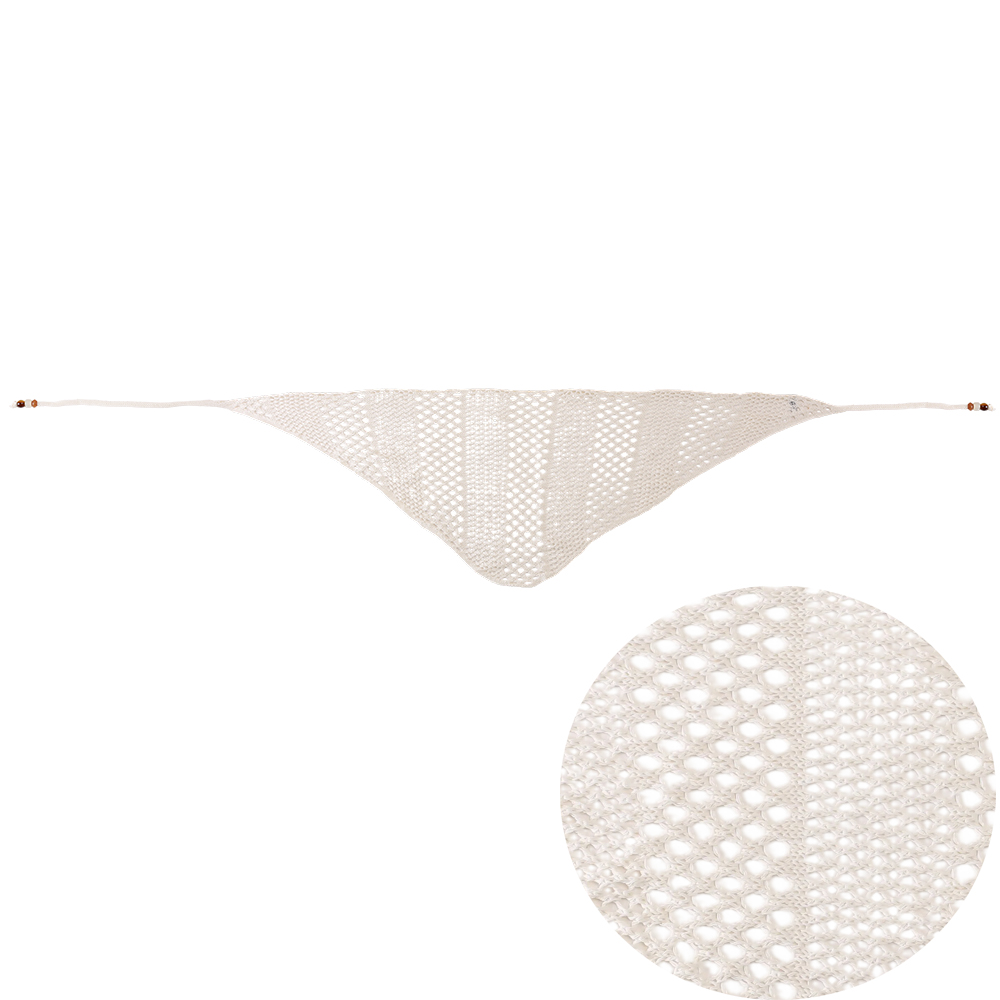 80*33cm acrylic beads lace knit scarf