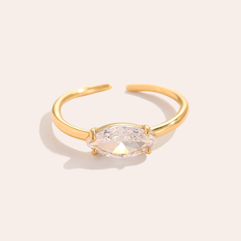 Eye Diamond stainless steel ring    