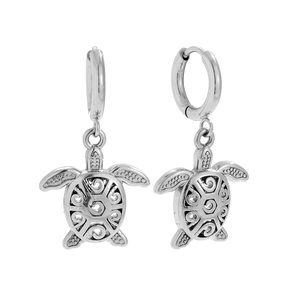 3.2cm Nice Turtle stainless steel earrings      