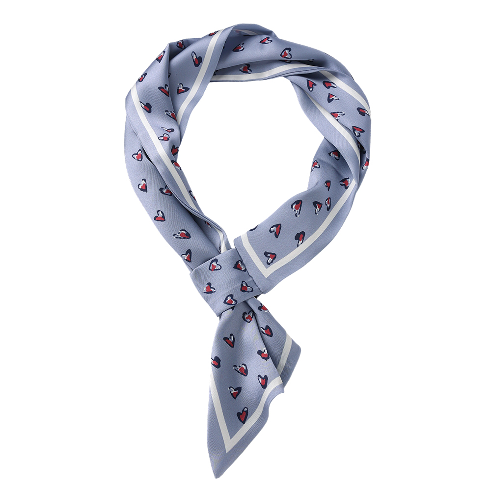 76cm small heart-shaped patterned scarf 