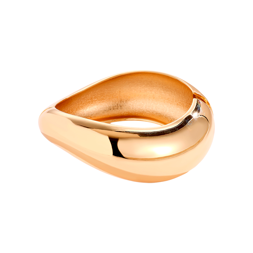 6.5cm soft wave brass bangle     