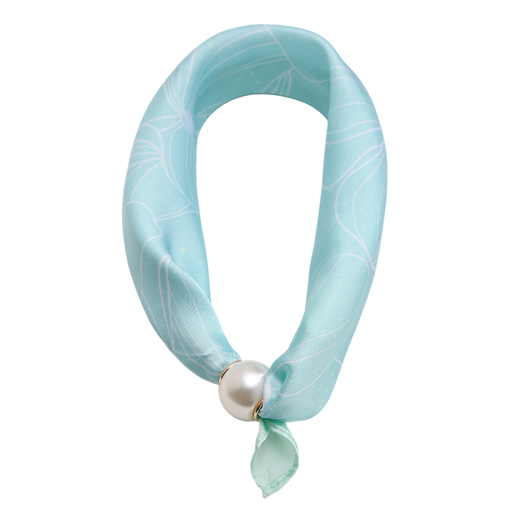 43cm green beaded scarf 
