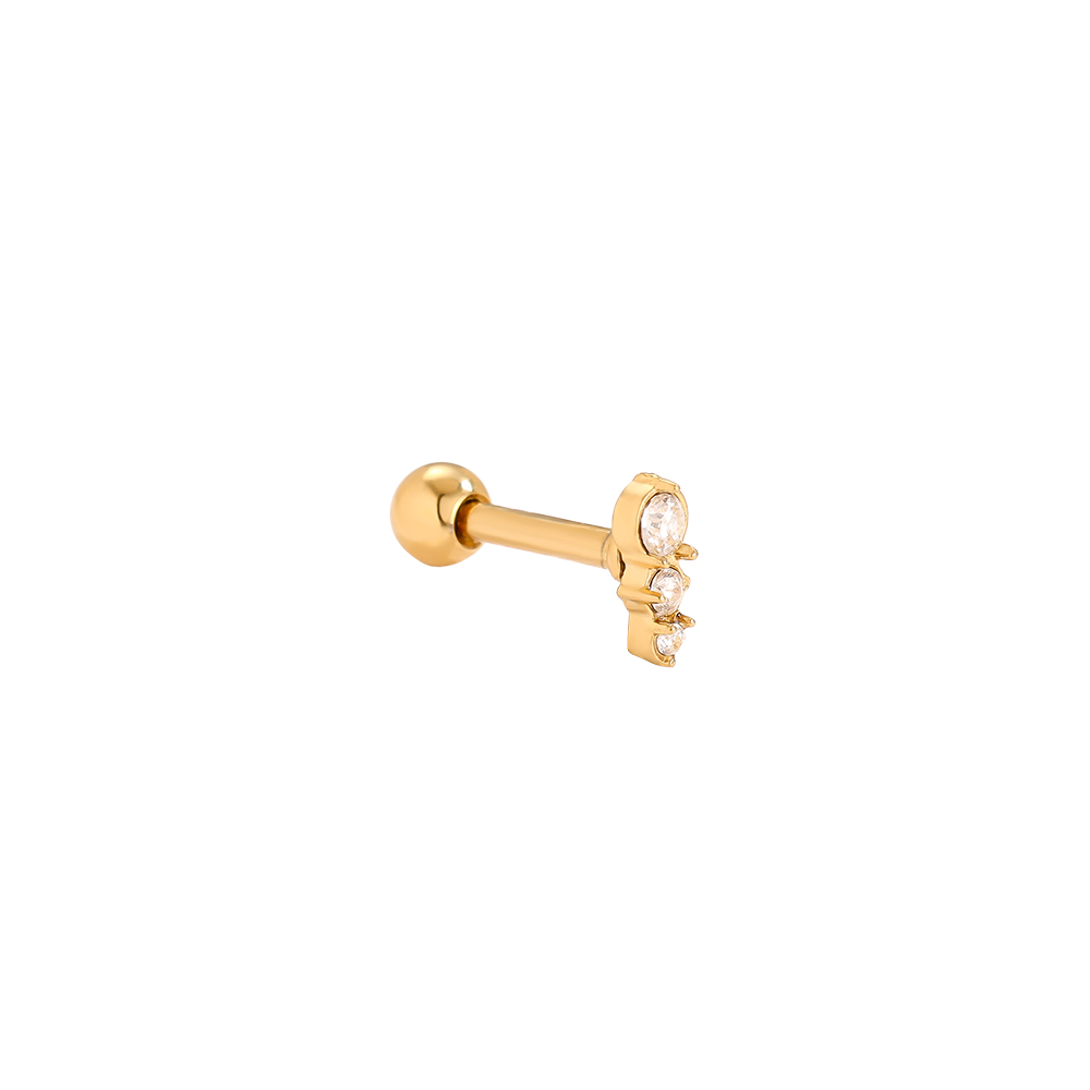 5mm Three Dots stainless steel piercing      