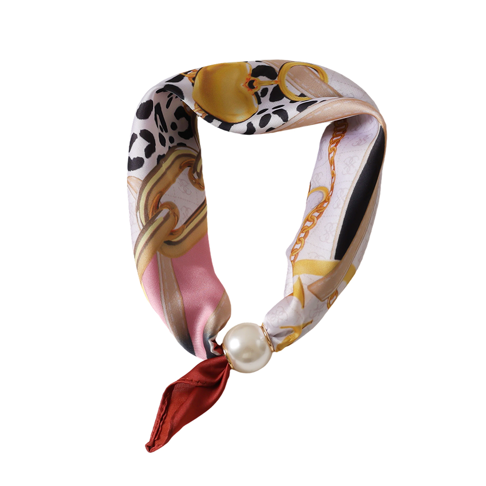 43cm chain leopard pattern beaded scarf