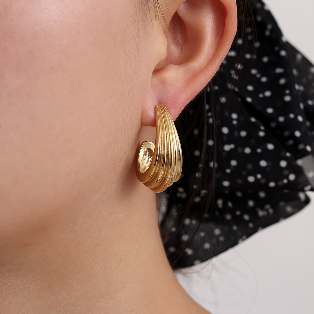 30mm Pro Elegance Flow stainless steel earrings       