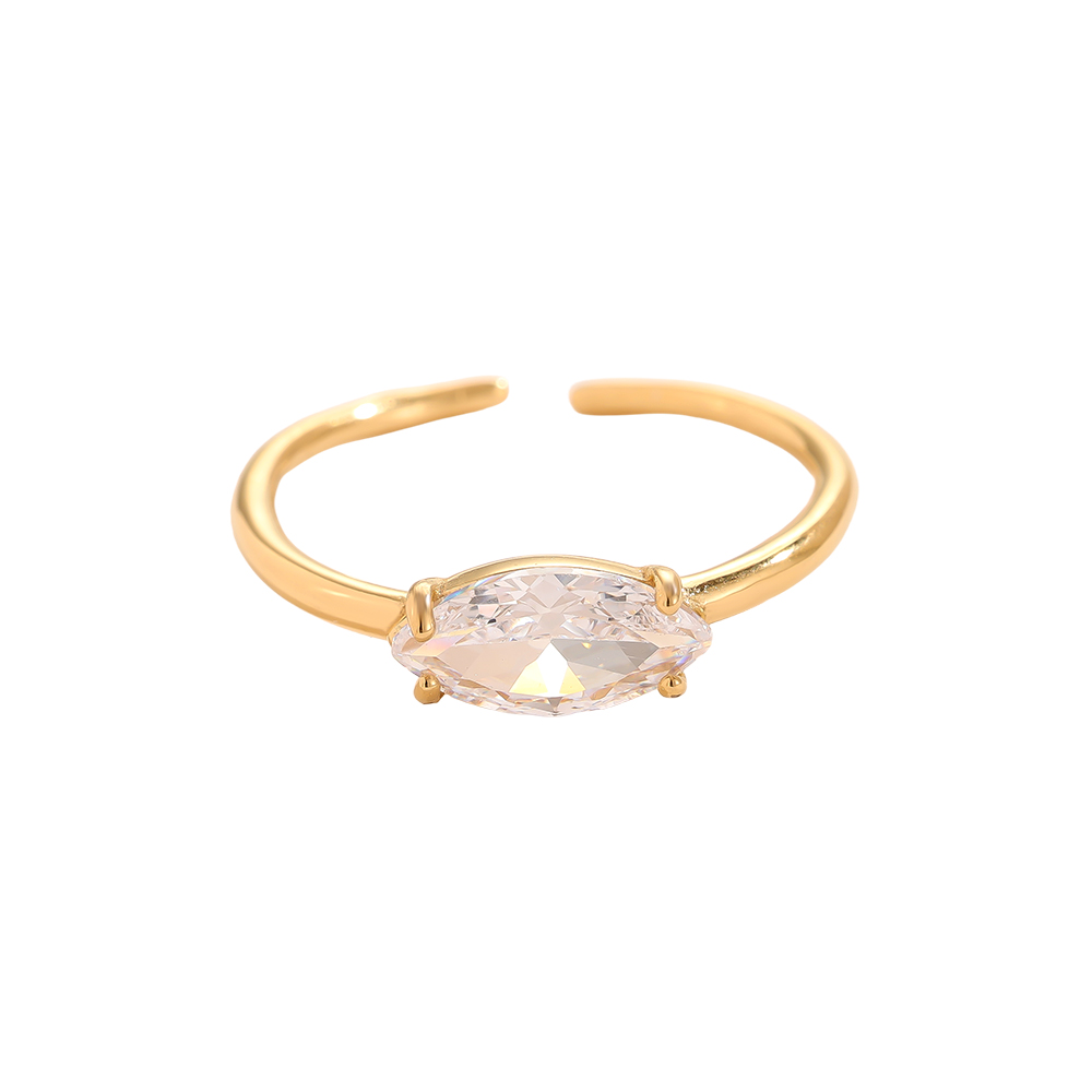 Eye Diamond stainless steel ring    