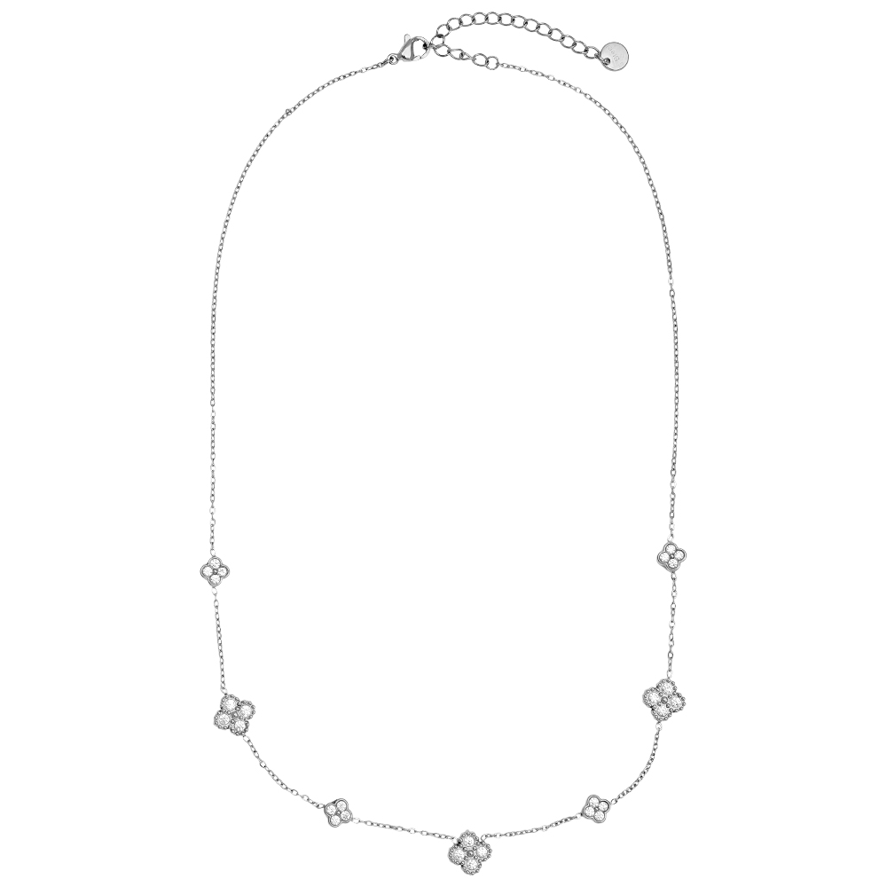 Stainless steel necklace 40cm Nice Lucky Flower