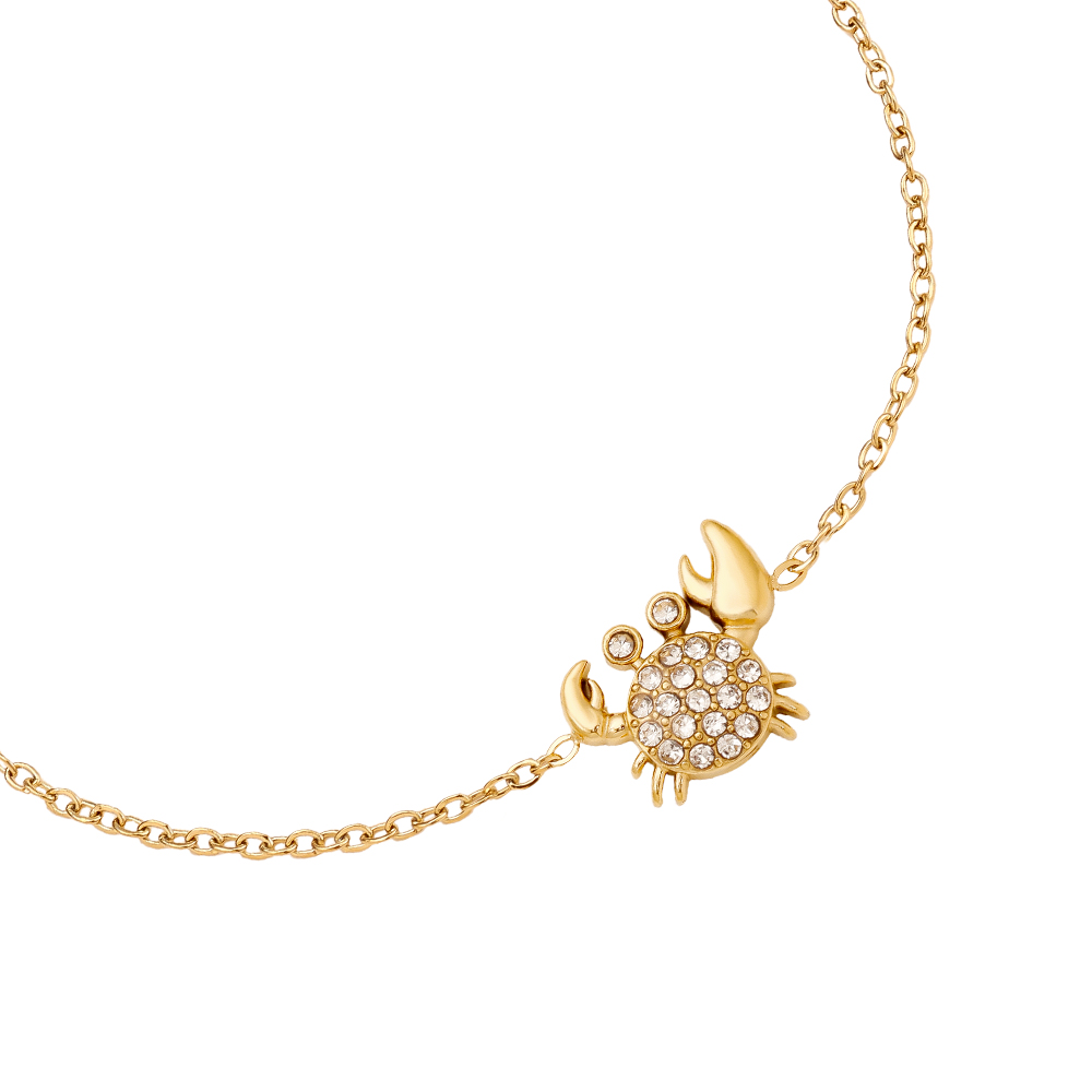 17cm Diamond Crab stainless steel bracelet    