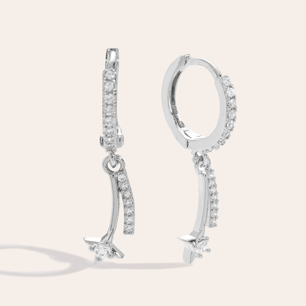 Gold-plated Diamond Meteor 2.0 earrings