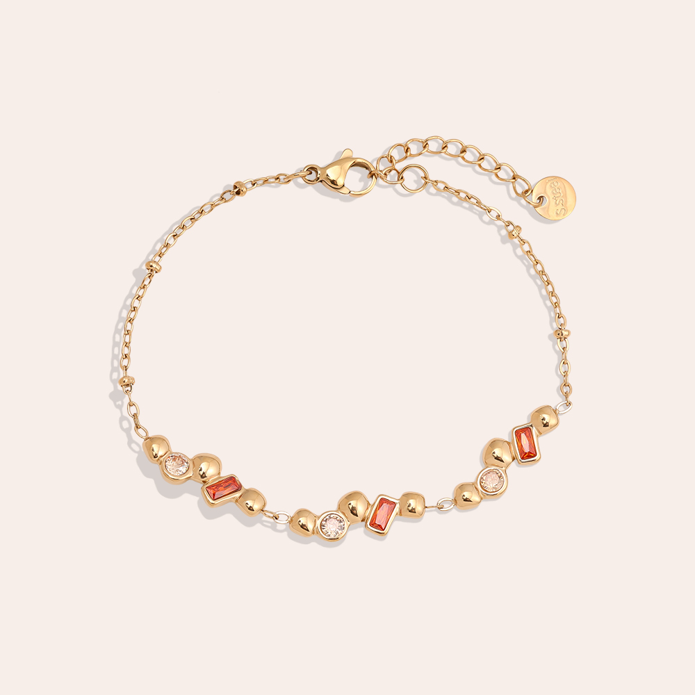 17cm Nice Diamond With Deco stainless steel bracelet  