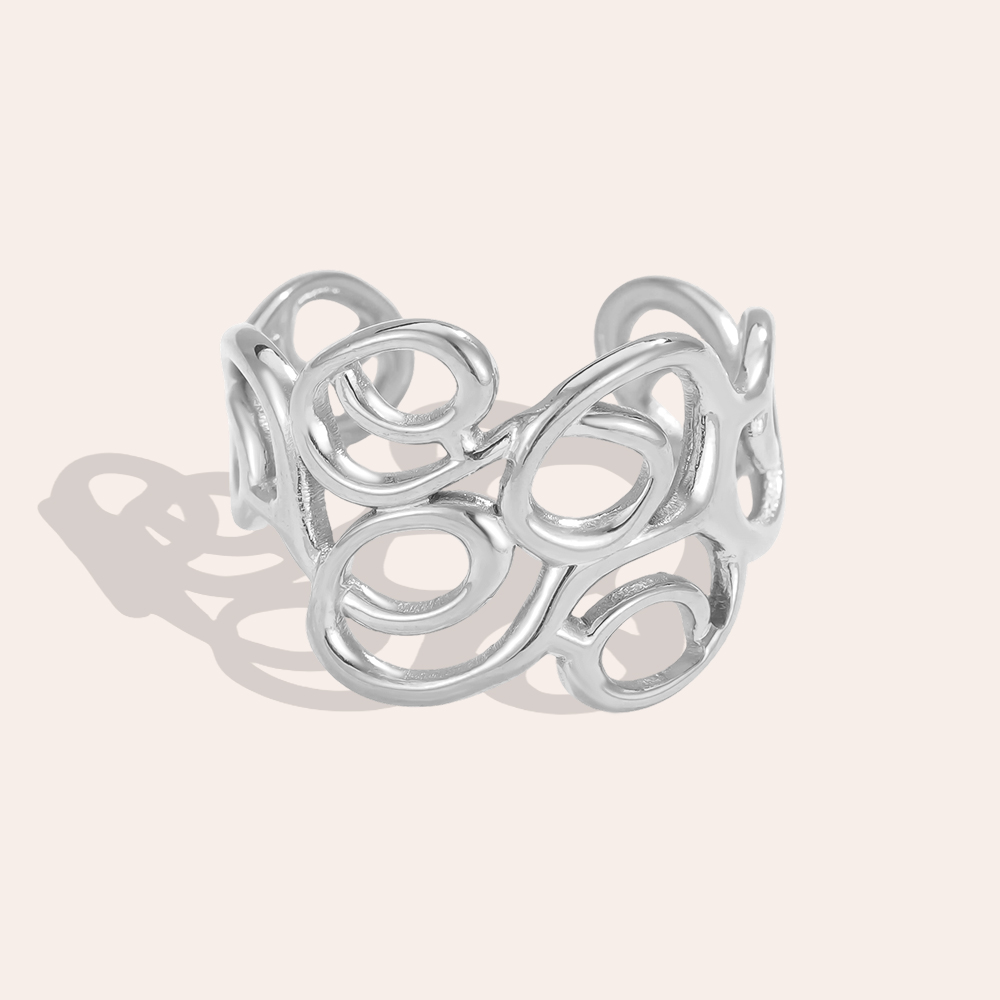 Stainless Steel Ring, Adjustable, Loose Mesh