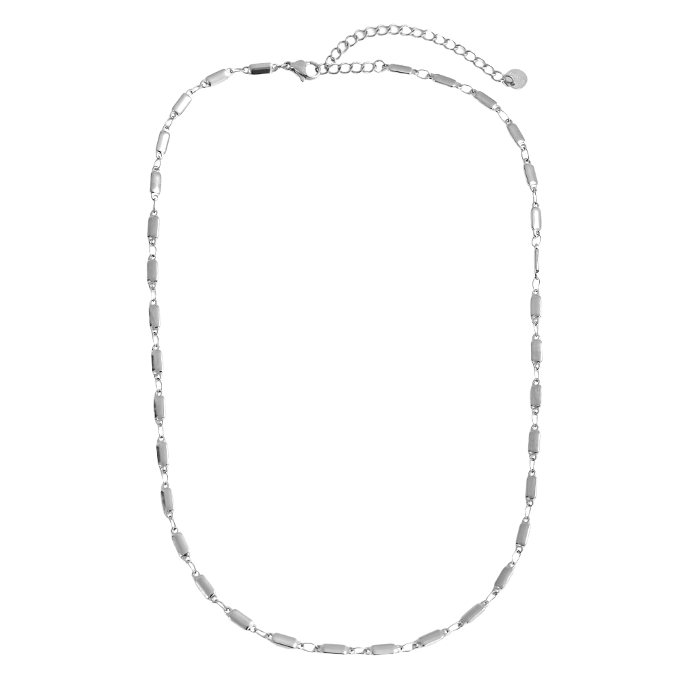 42cm rectangular chain stainless steel necklace      