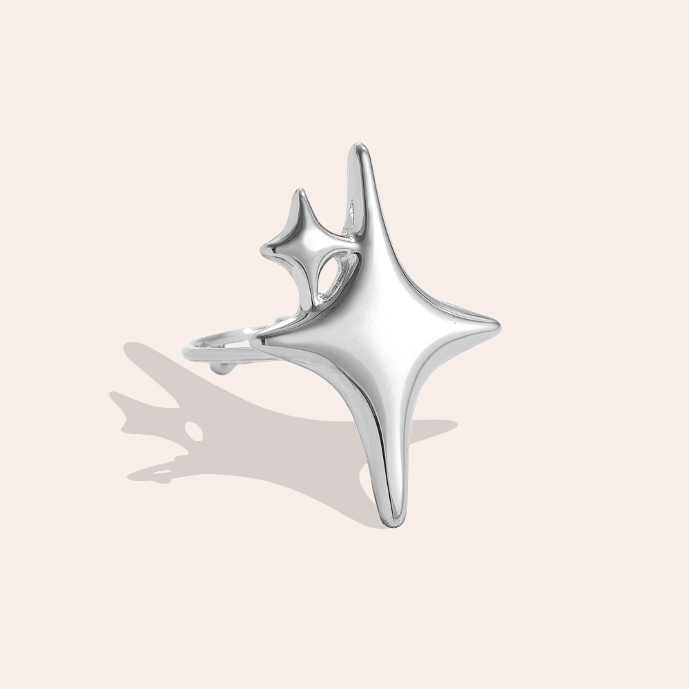 Two Stars stainless steel ring  