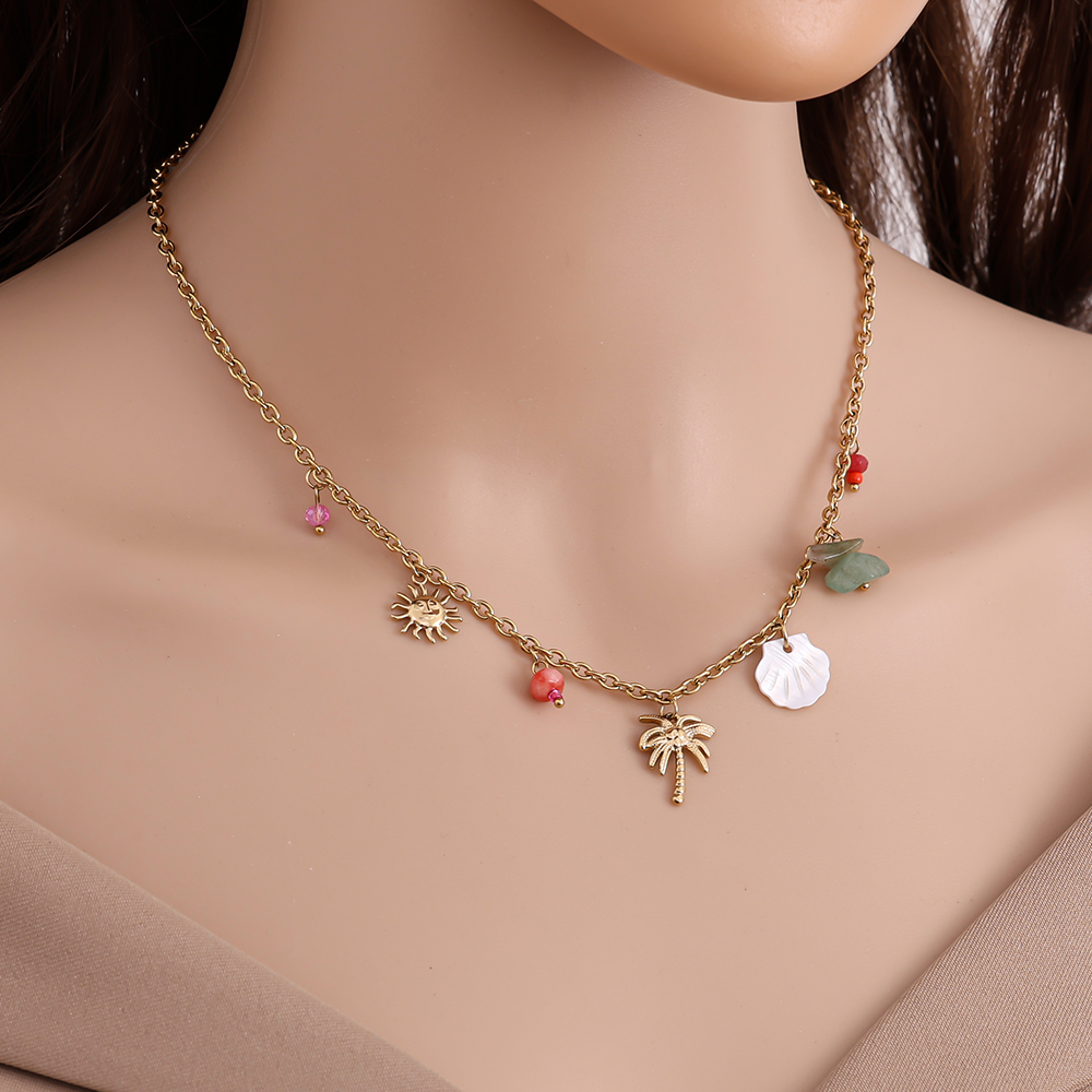 40cm summer style stainless steel necklace   