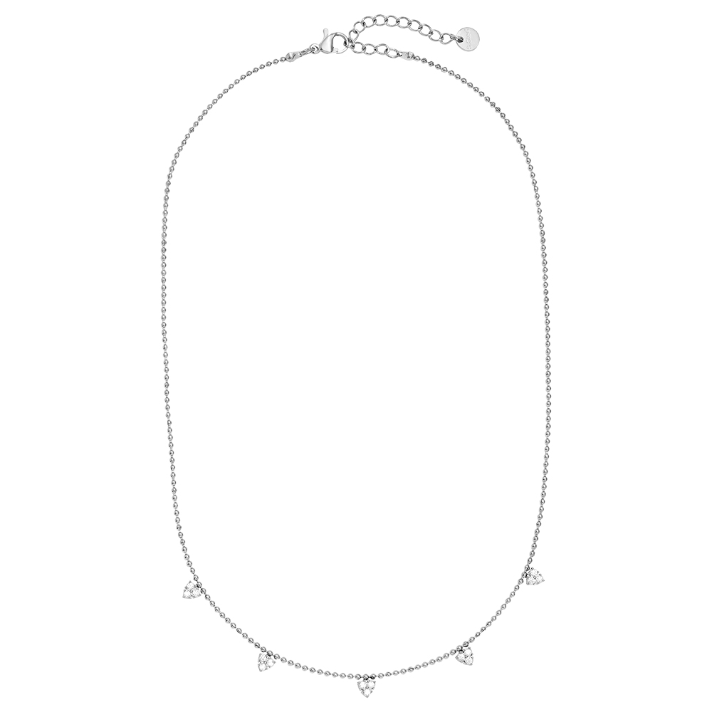 39cm Diamond Dots stainless steel necklace   