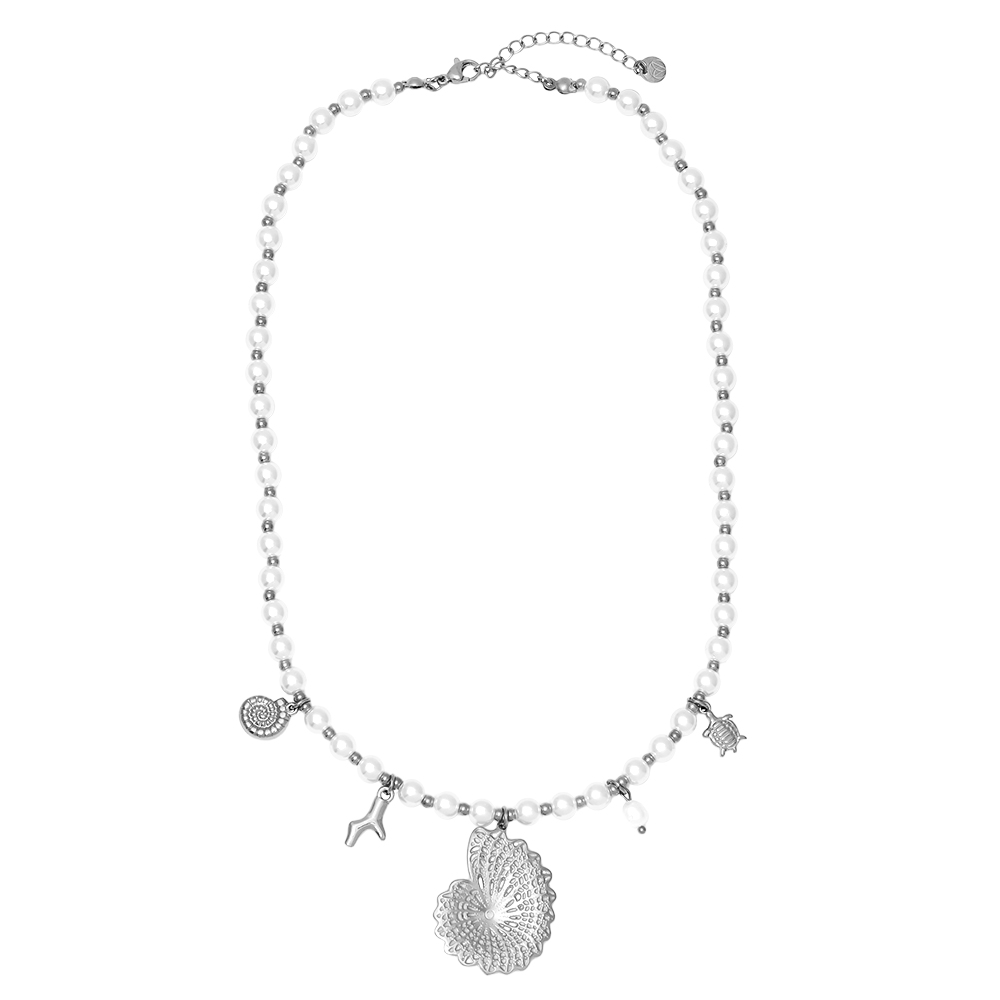 42cm Ocean Love In Pearl Chain stainless steel necklace     