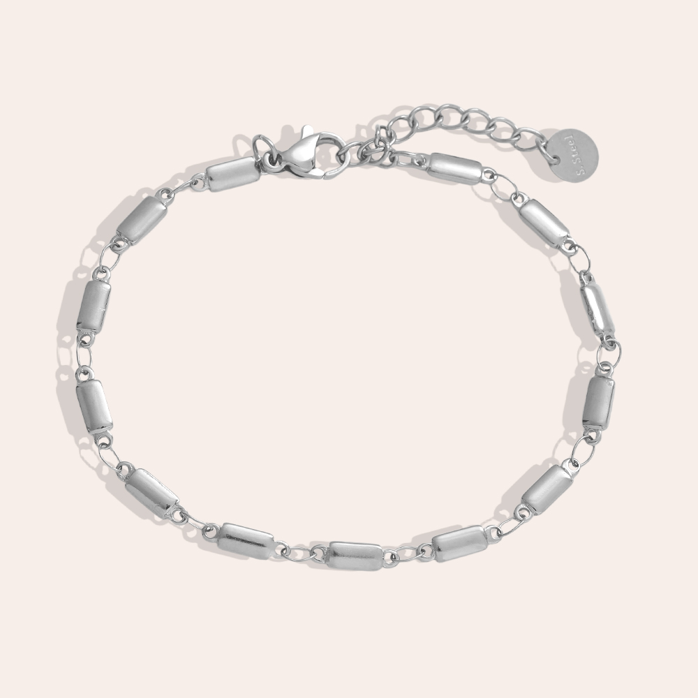 17cm rectangular chain stainless steel bracelet      