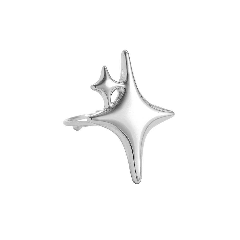 Two Stars stainless steel ring  