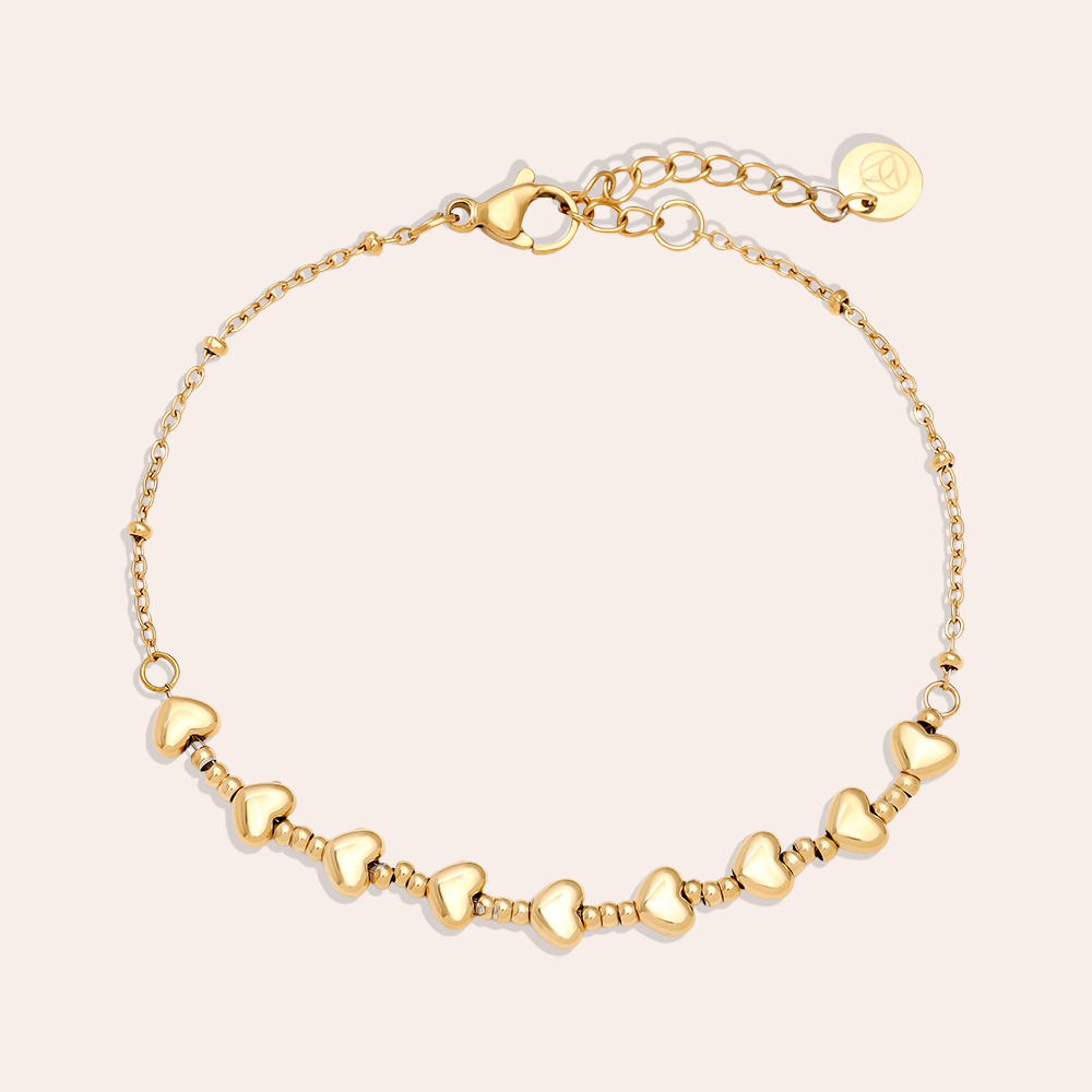 17cm Heart Chain stainless steel bracelet      