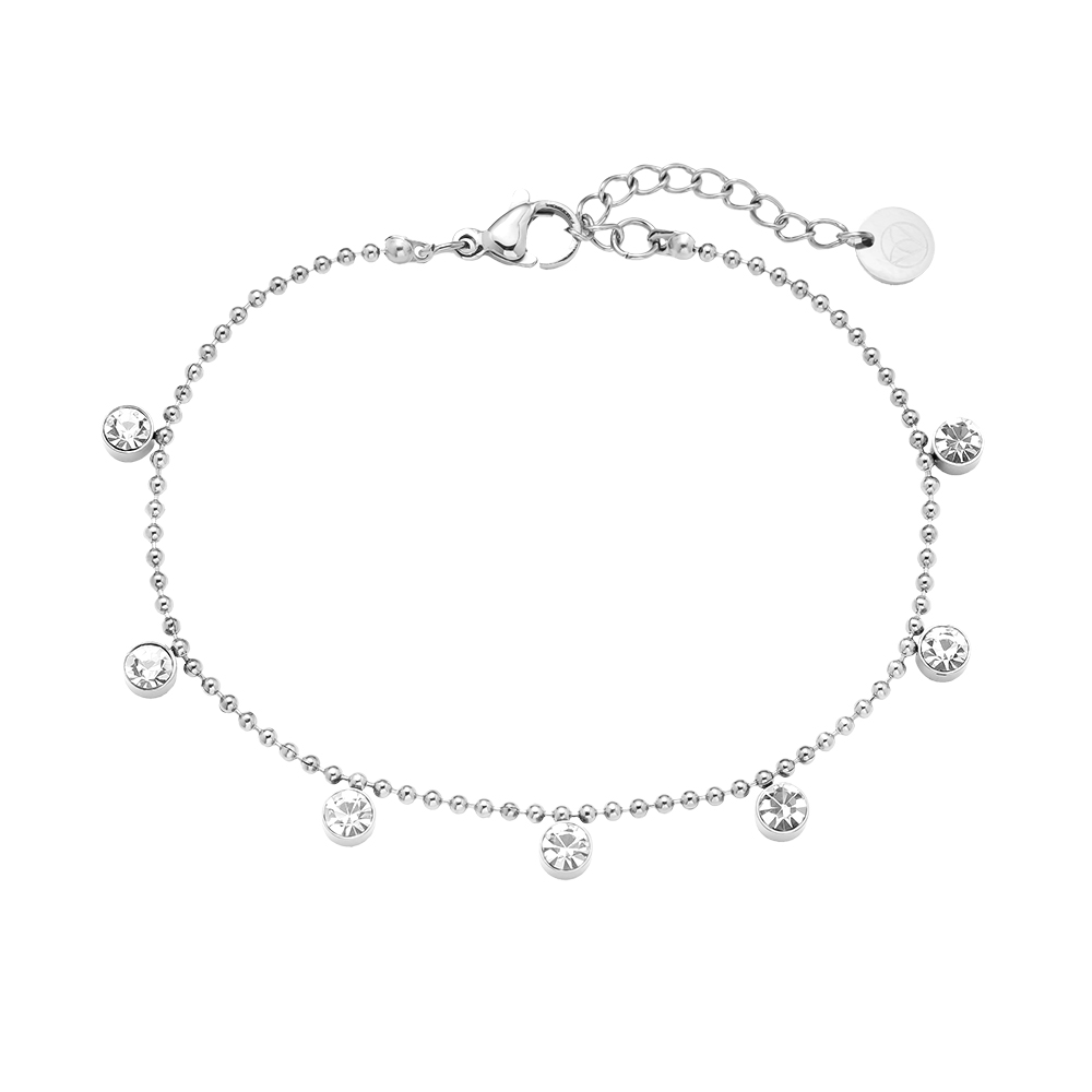 Stainless steel bracelet 17cm Nice Diamond Dots