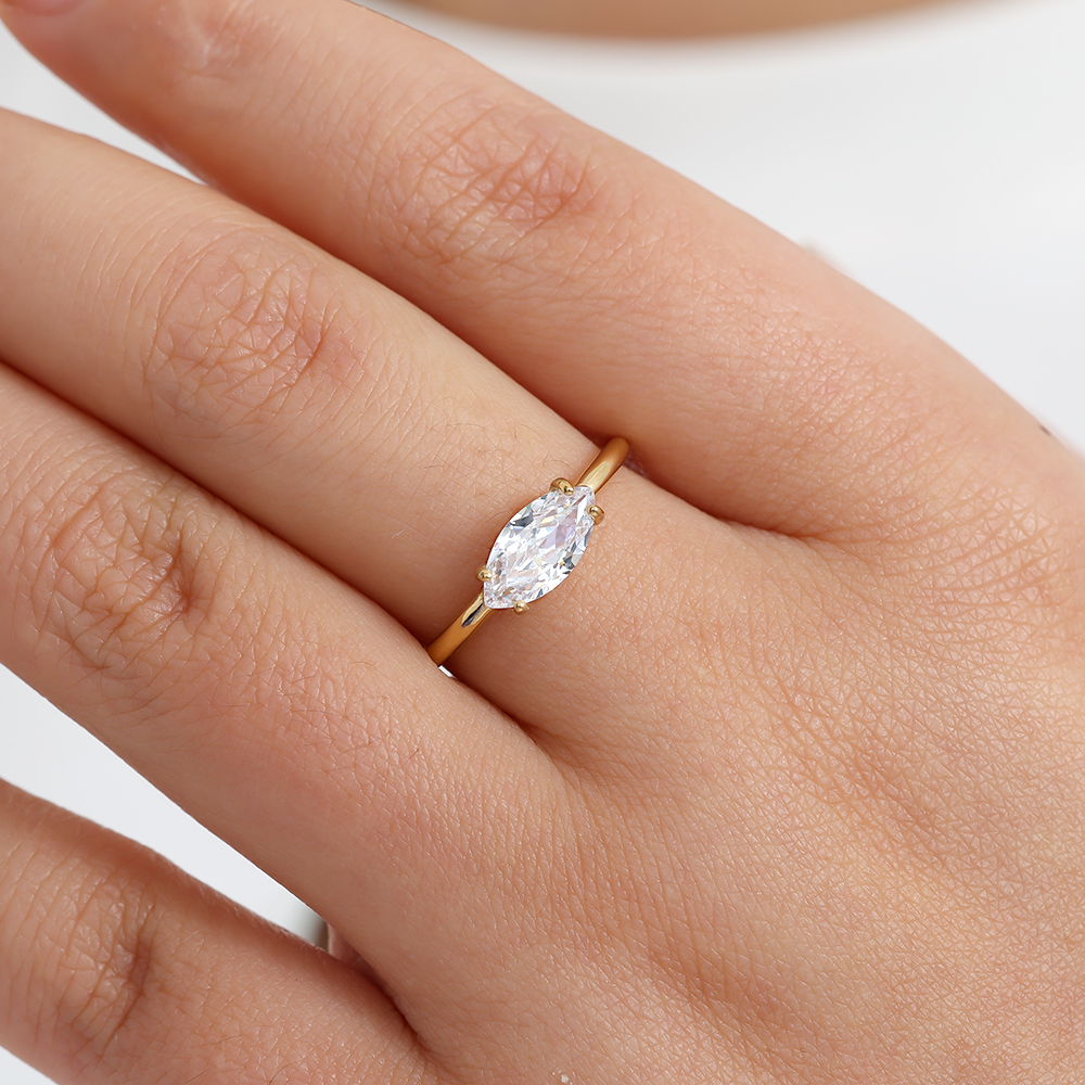 Eye Diamond stainless steel ring    