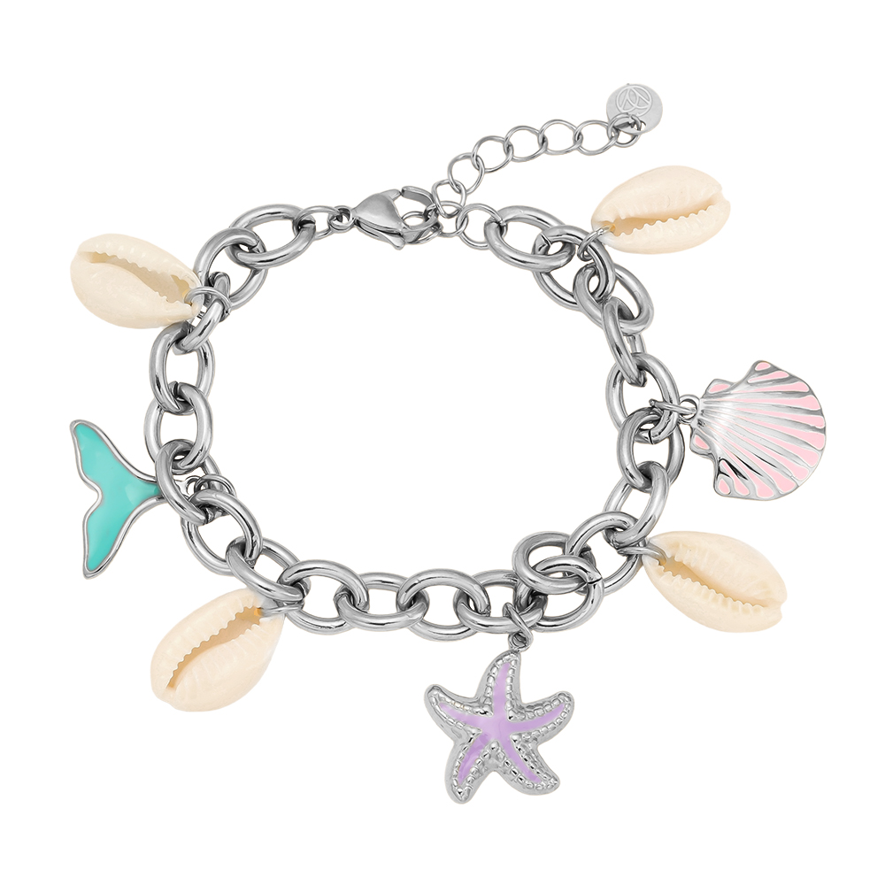 16cm Colourful Ocean stainless steel bracelet