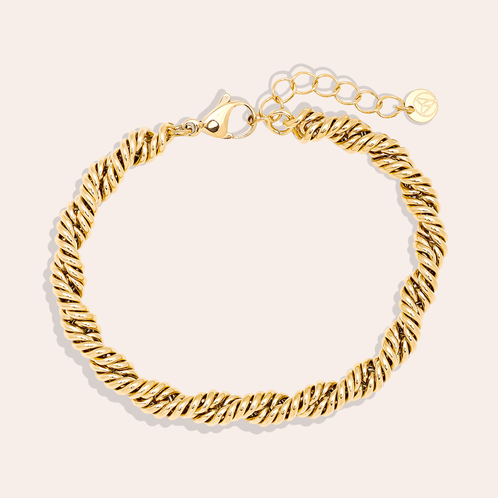 16cm heavy twist stainless steel bracelet       16cm heavy twist stainless steel bracelet