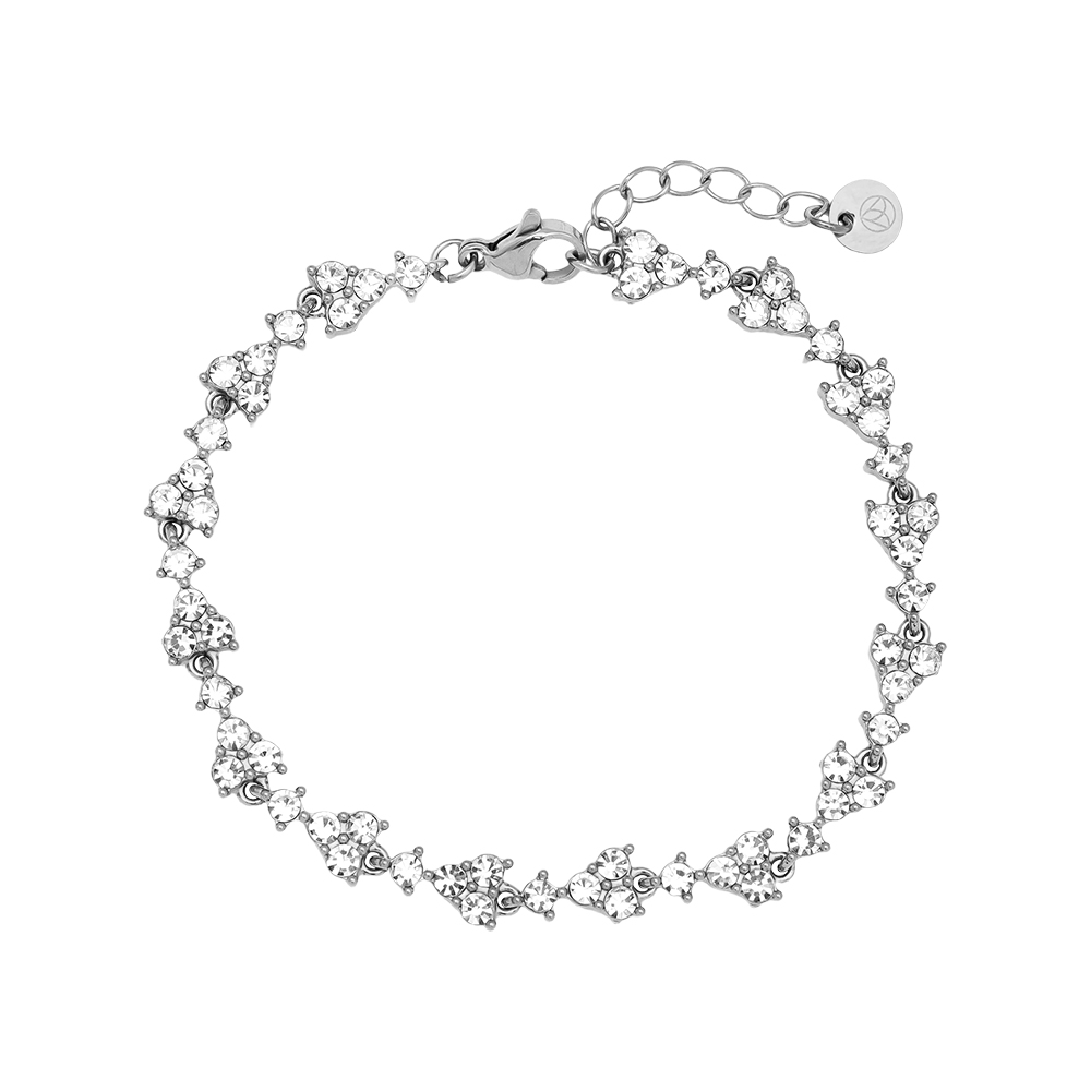 17cm Diamond Flower Chain stainless steel bracelet     17cm Diamond Flower Chain stainless steel bracelet