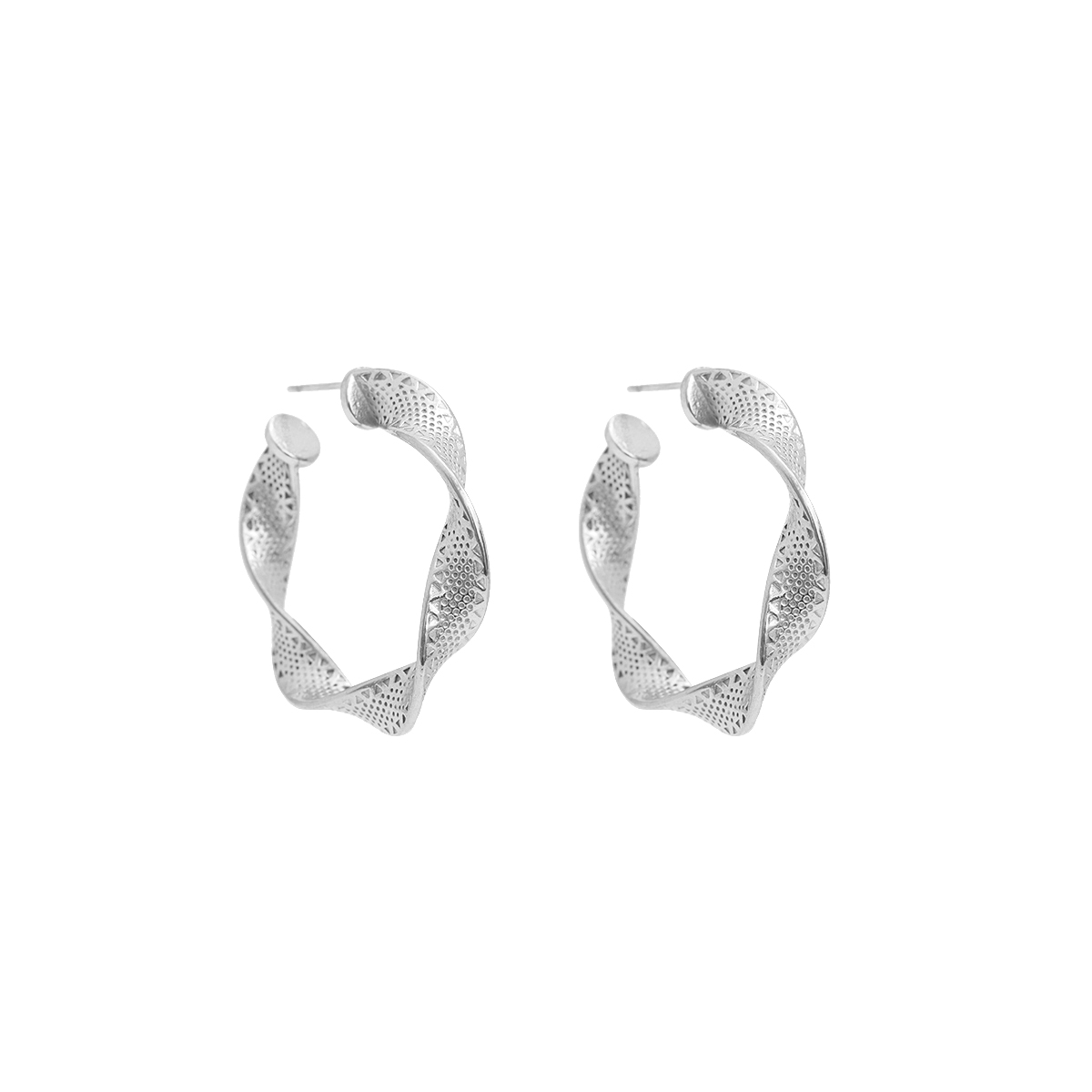 Stainless steel earrings Flower Twist