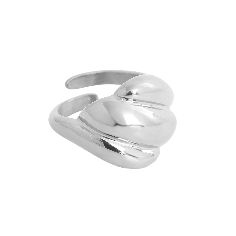 Adjustable three strong lines stainless steel ring    