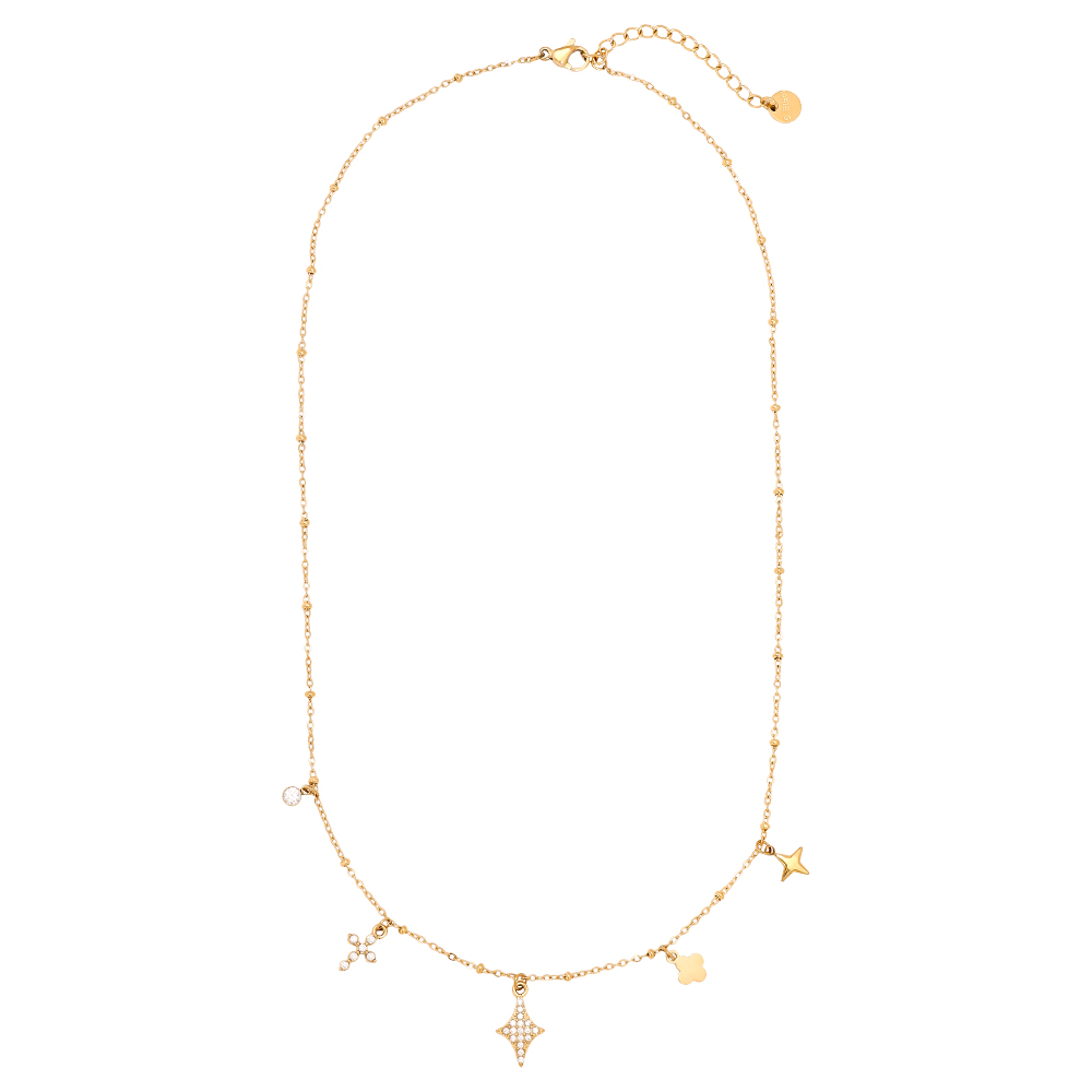 40cm Mini Diamond Charms stainless steel necklace 