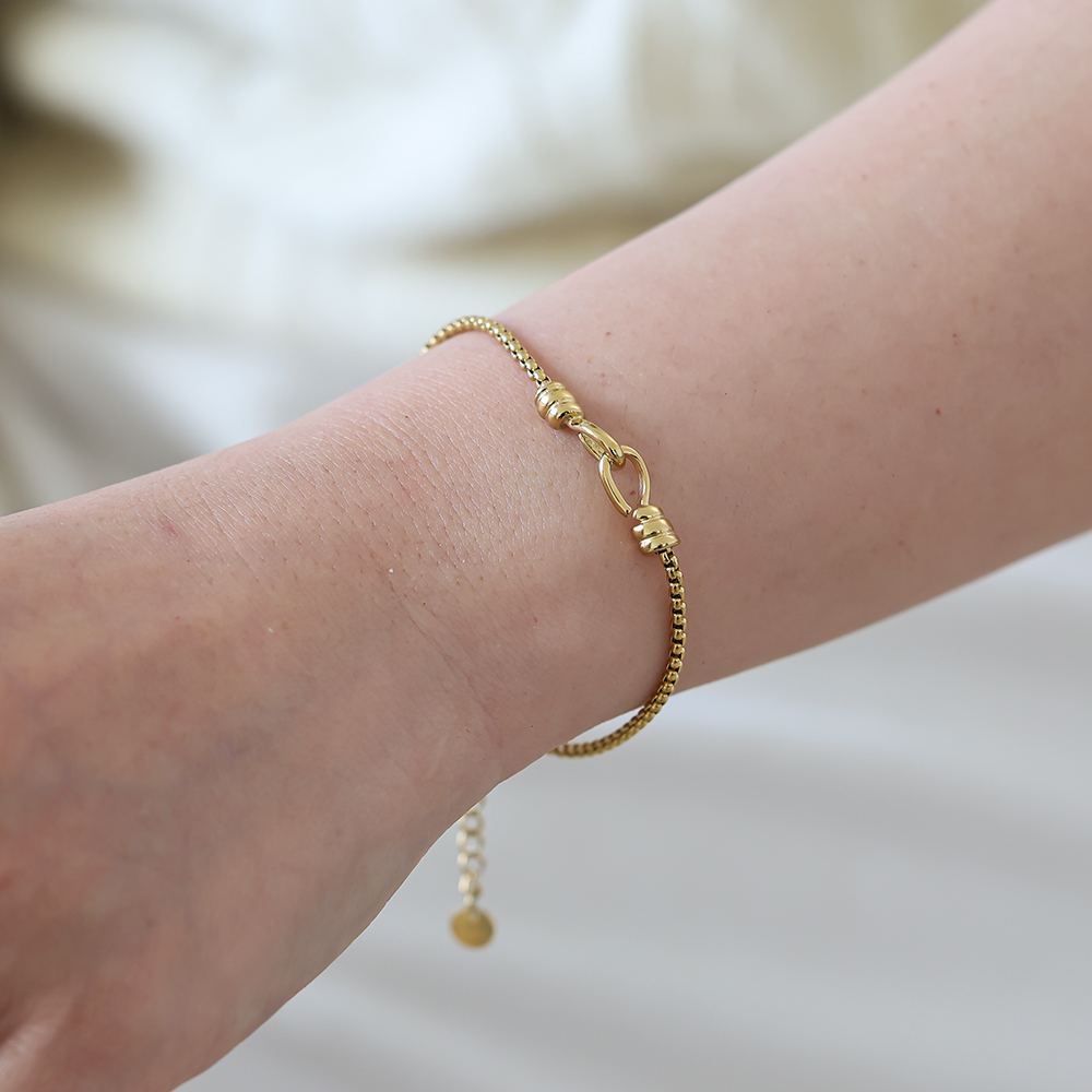 16cm Minimalist hook stainless steel bracelet 