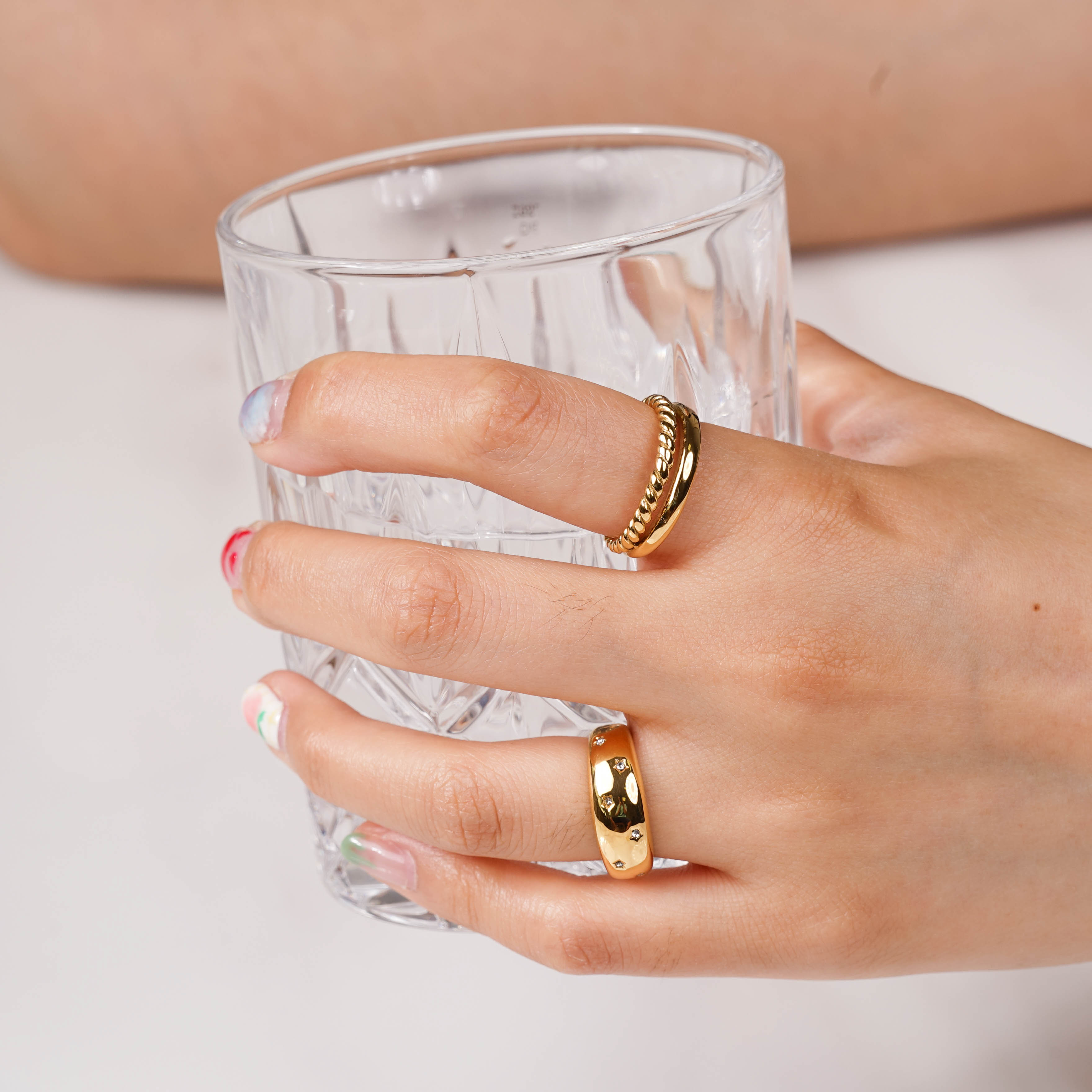 6 Stars stainless steel ring