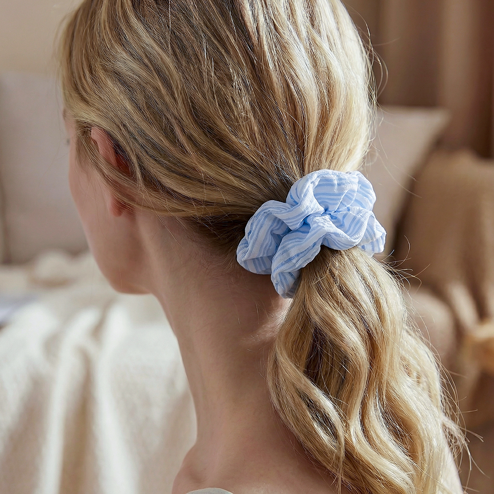 Pastel stripe scrunchie