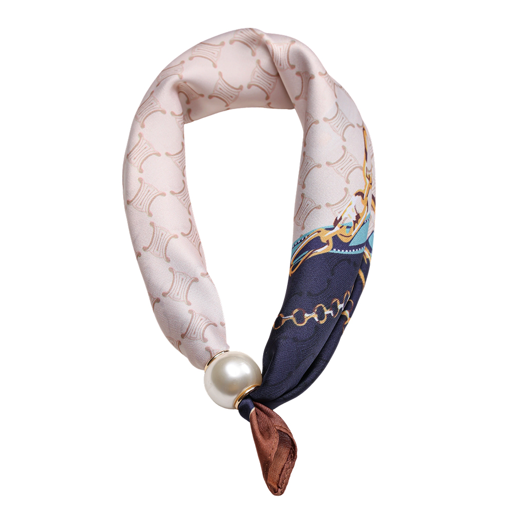 43cm chain pattern beaded scarf   