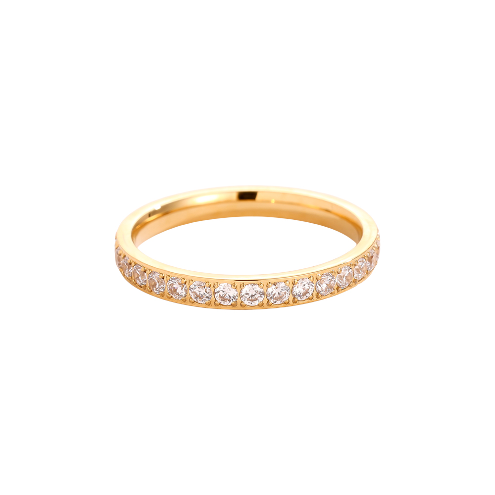 Just Simple Diamond Stainless Steel Ring    