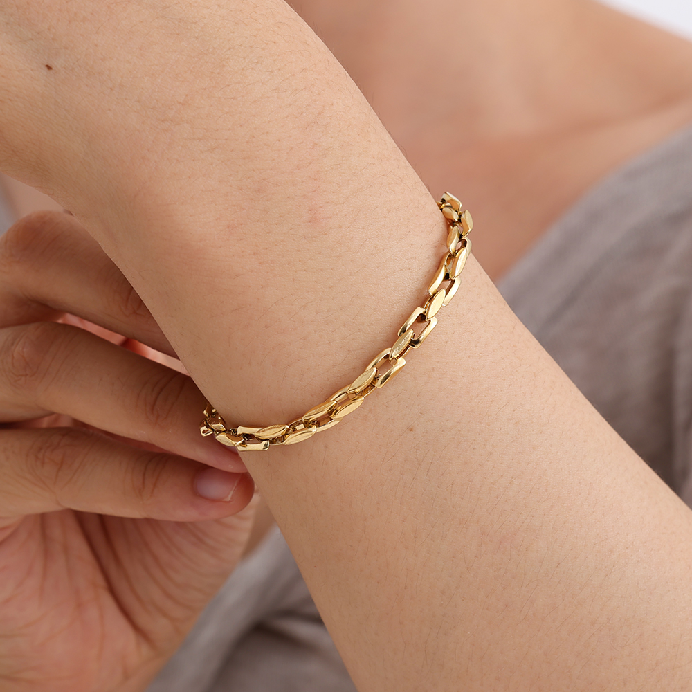Stainless steel bracelet 16cm linked chain