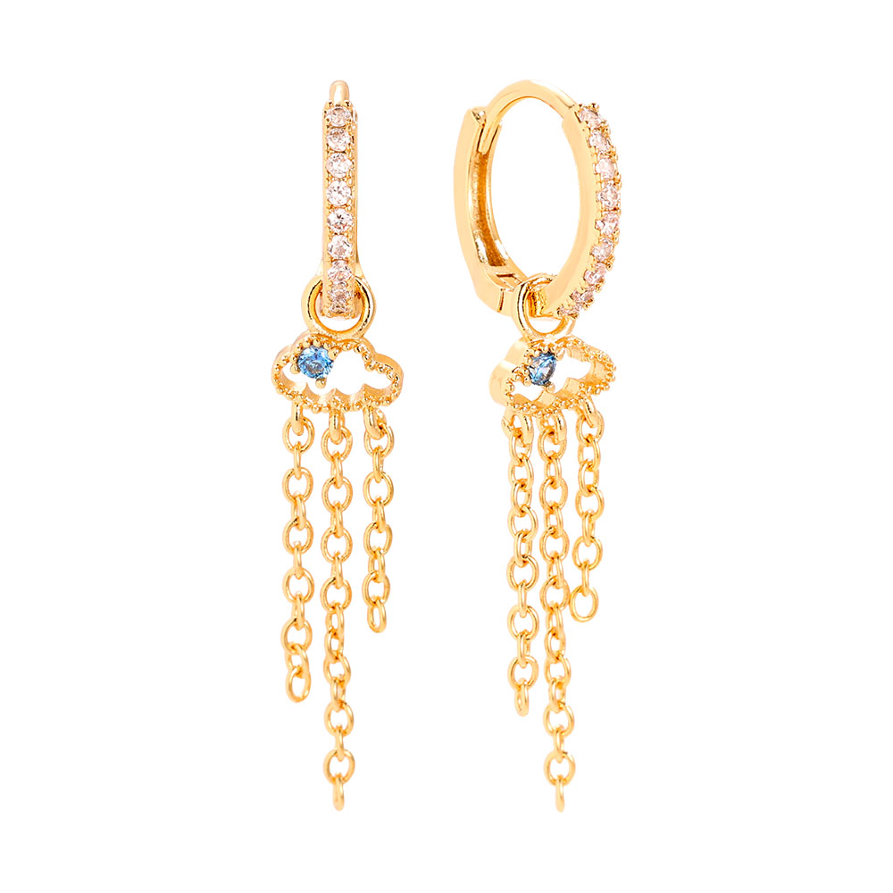 38mm Diamond Cloud gold-plated earrings   