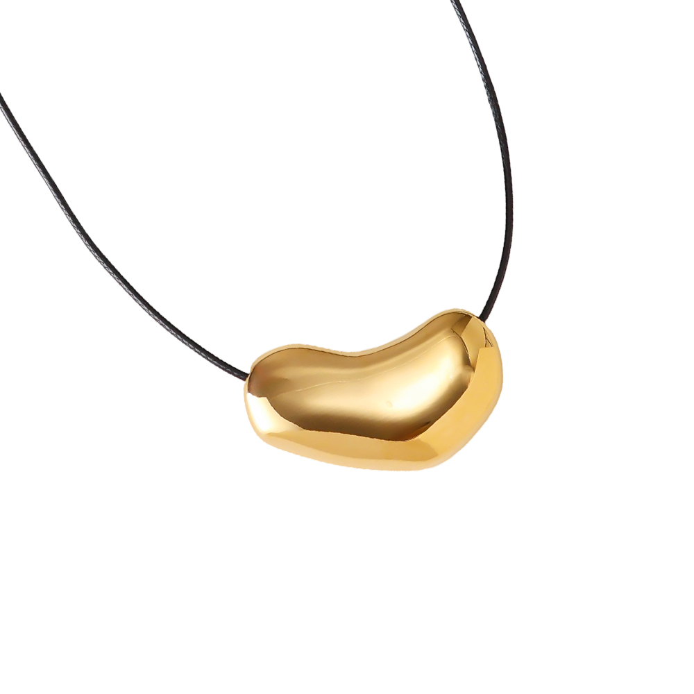 90cm Organic shaped stainless steel pendant necklace