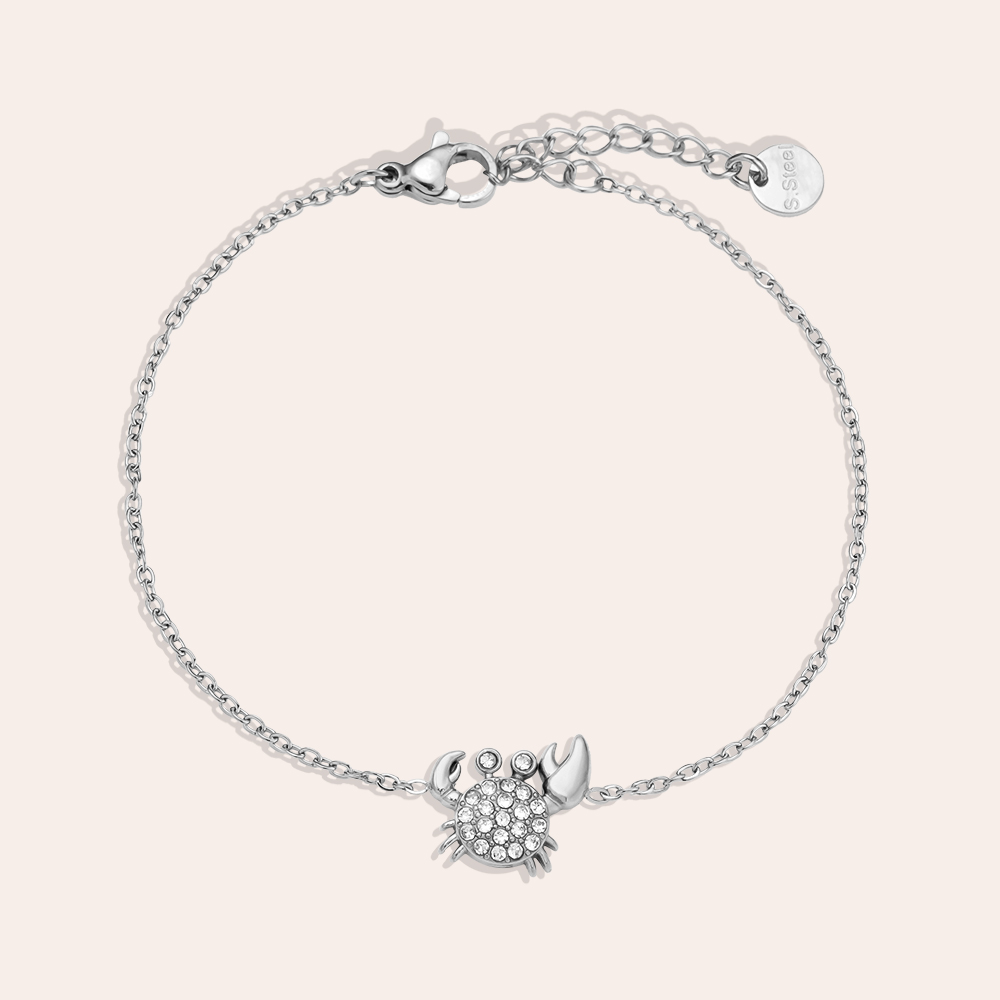 17cm Diamond Crab stainless steel bracelet    