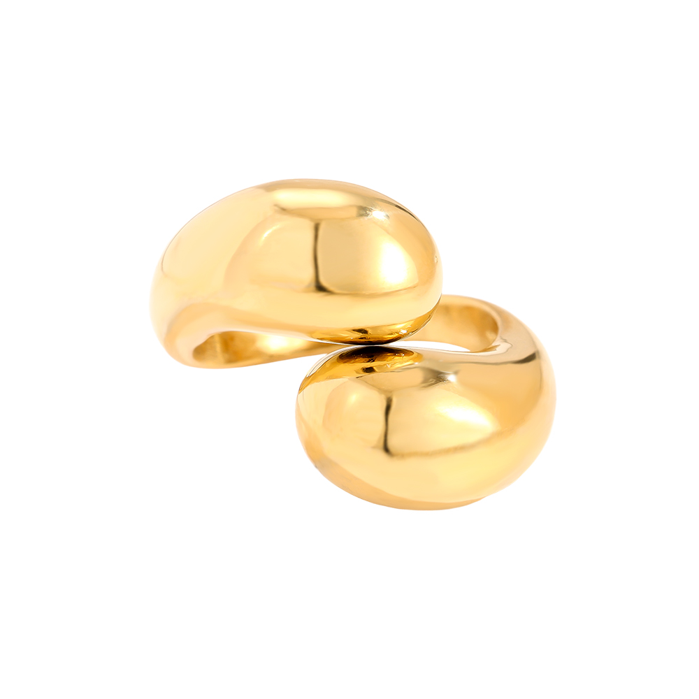 Two Drops stainless steel ring