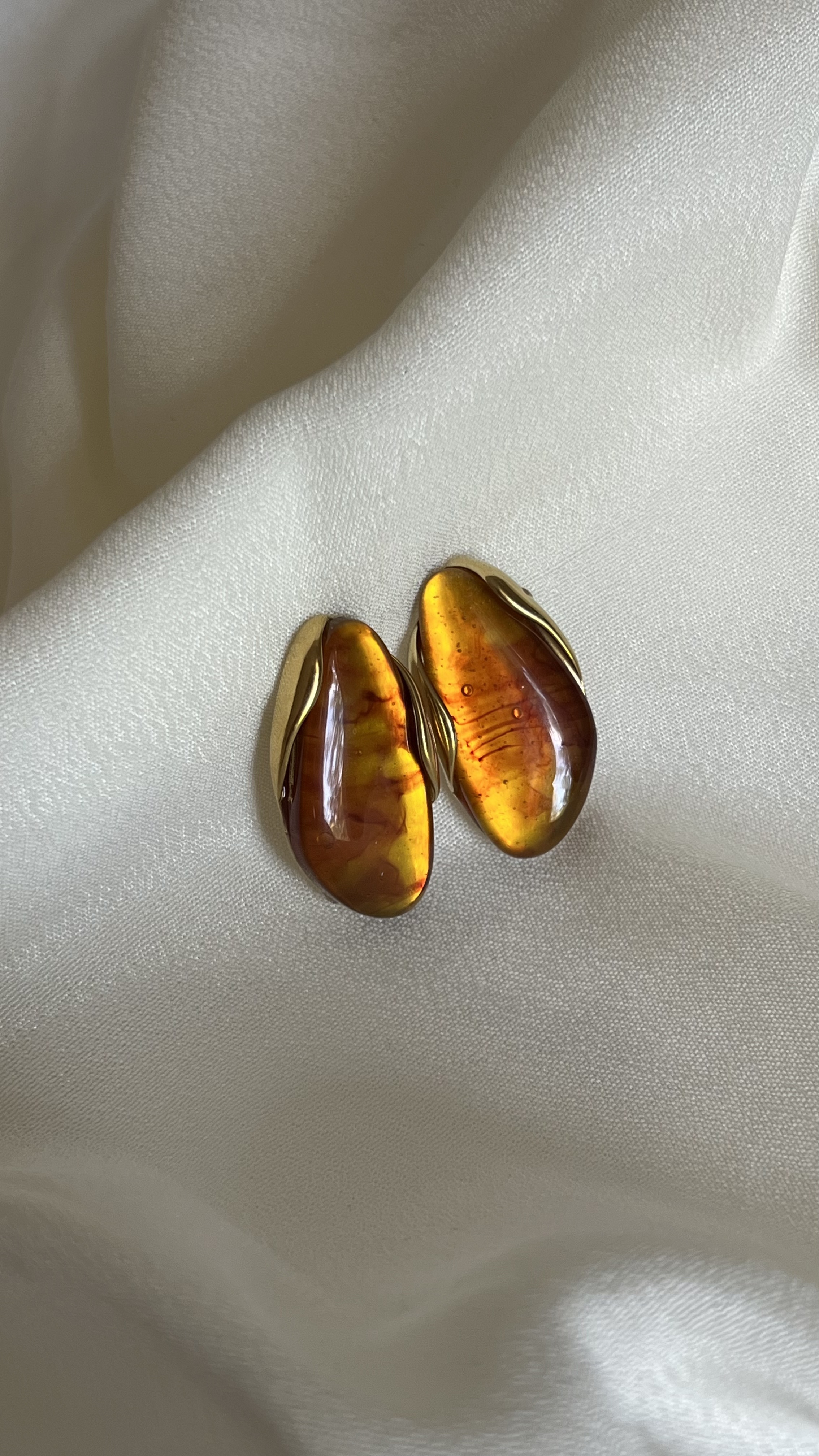 38mm Nice Resin Stainless Steel Earrings    38mm Nice Resin Stainless Steel Earrings