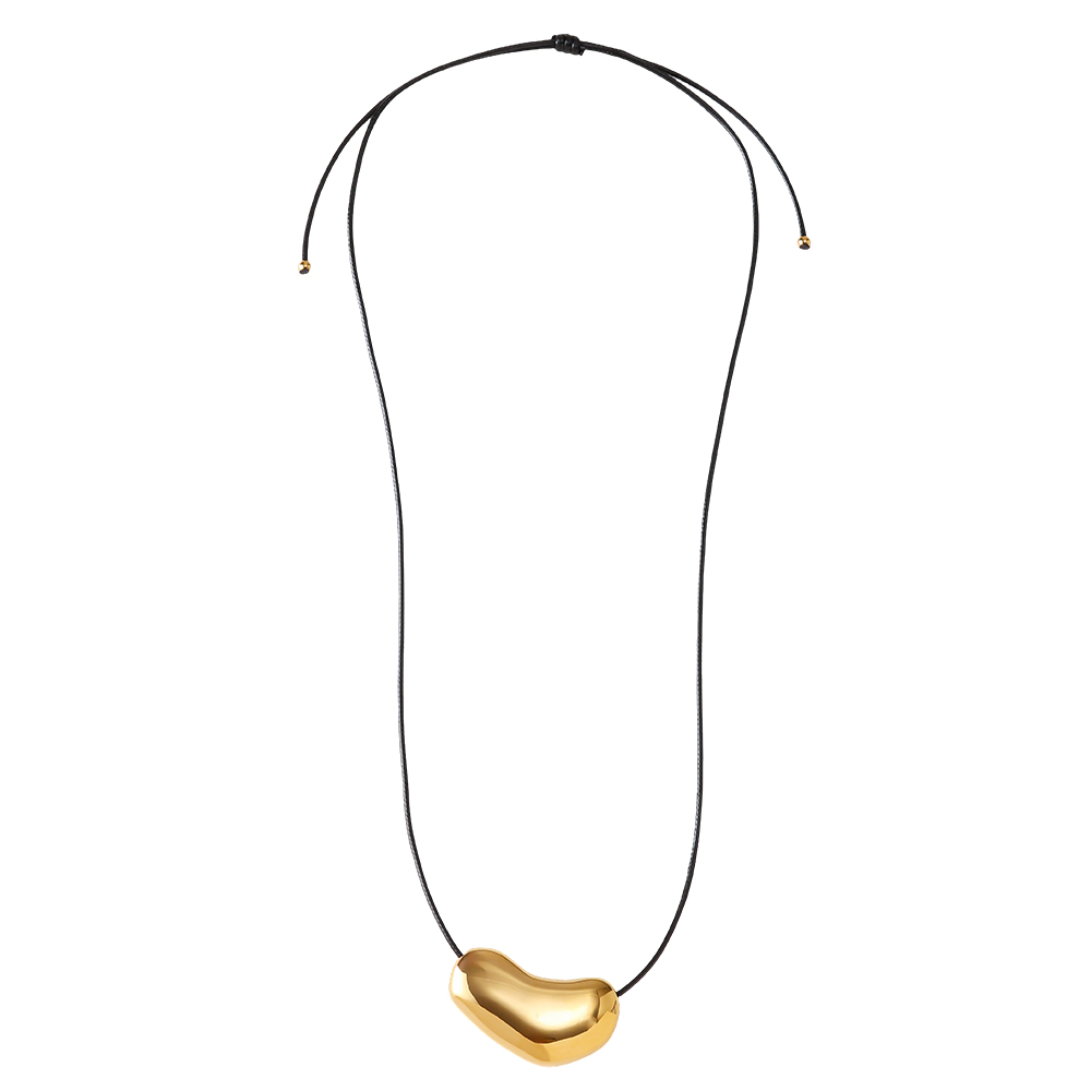 90cm Organic shaped stainless steel pendant necklace