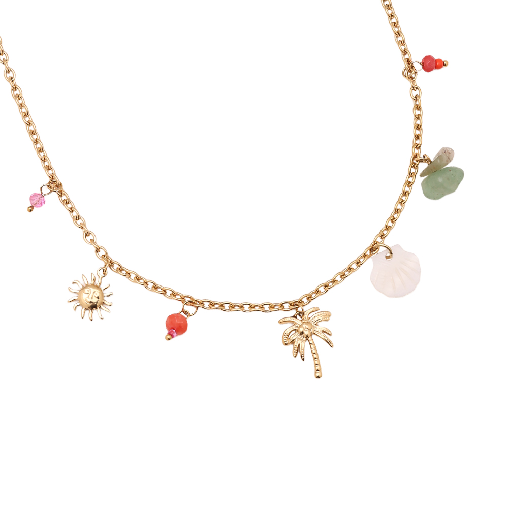 40cm summer style stainless steel necklace   