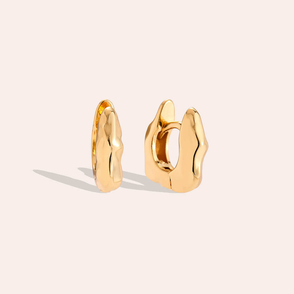 Gold-plated earrings 0.9cm Like Cycle