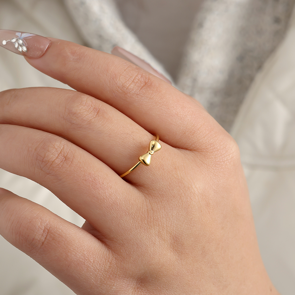 Nice Bowtie stainless steel ring    