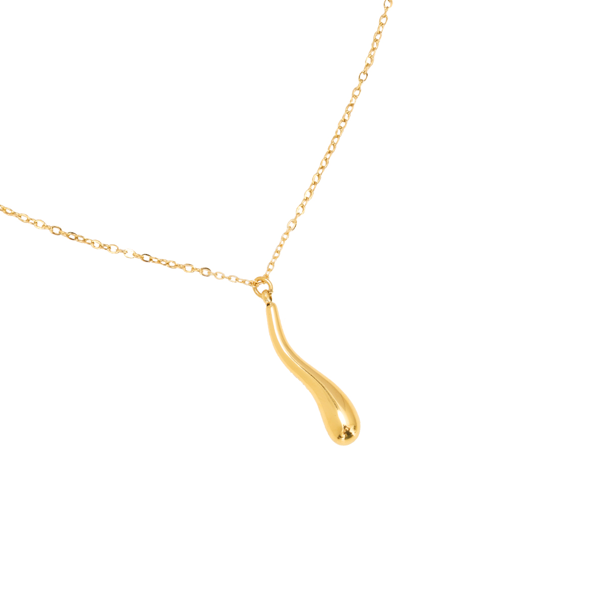 Stainless steel necklace 38cm Long Drop Simple Chain