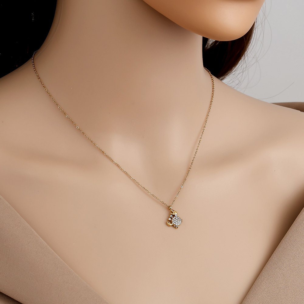 40cm Diamond Crab stainless steel necklace     