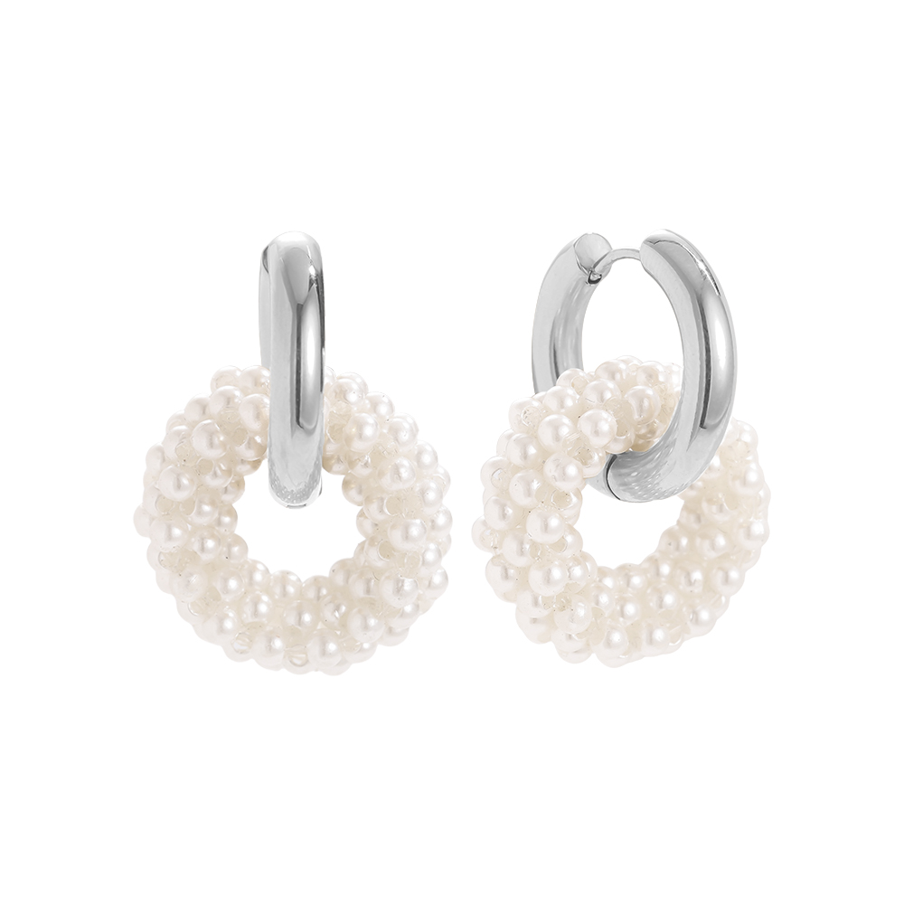 25*65mm bead loops stainless steel earrings